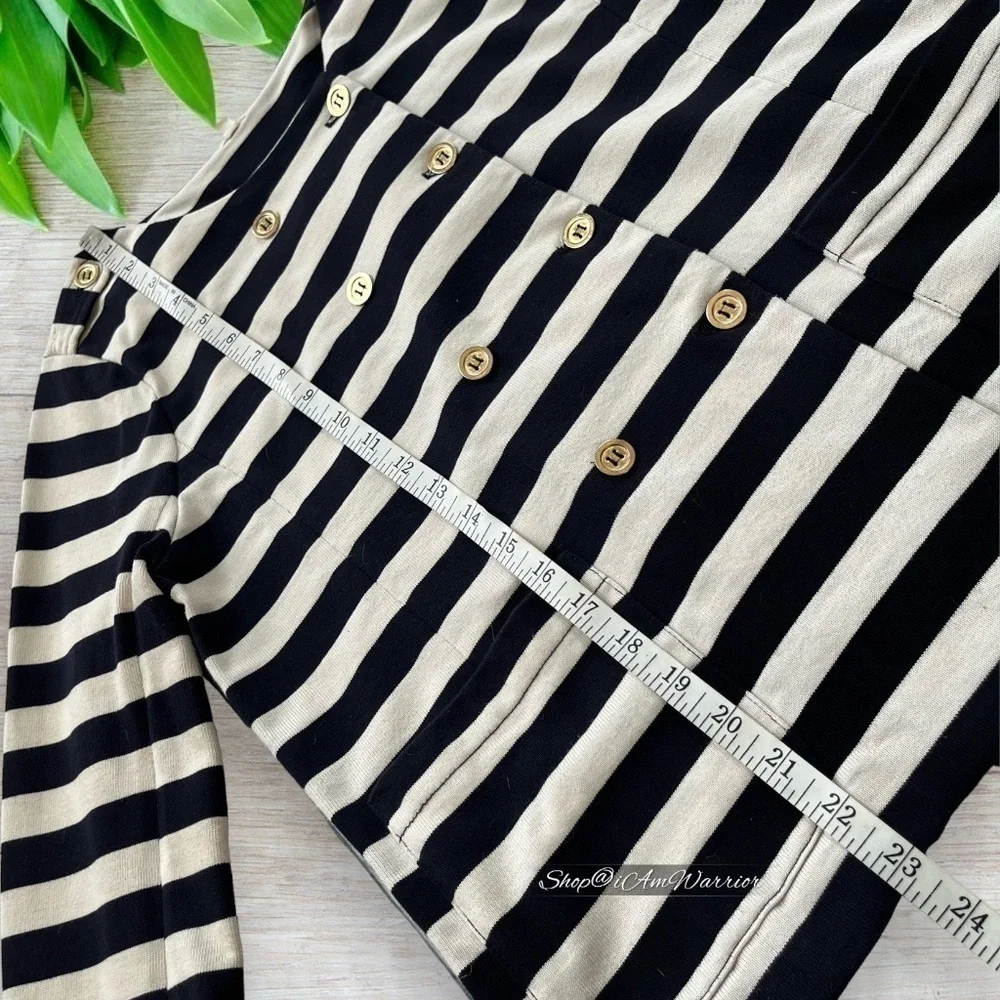 J.Crew navy/cream striped sailor double breasted knit jacket *shop@iamwarrior